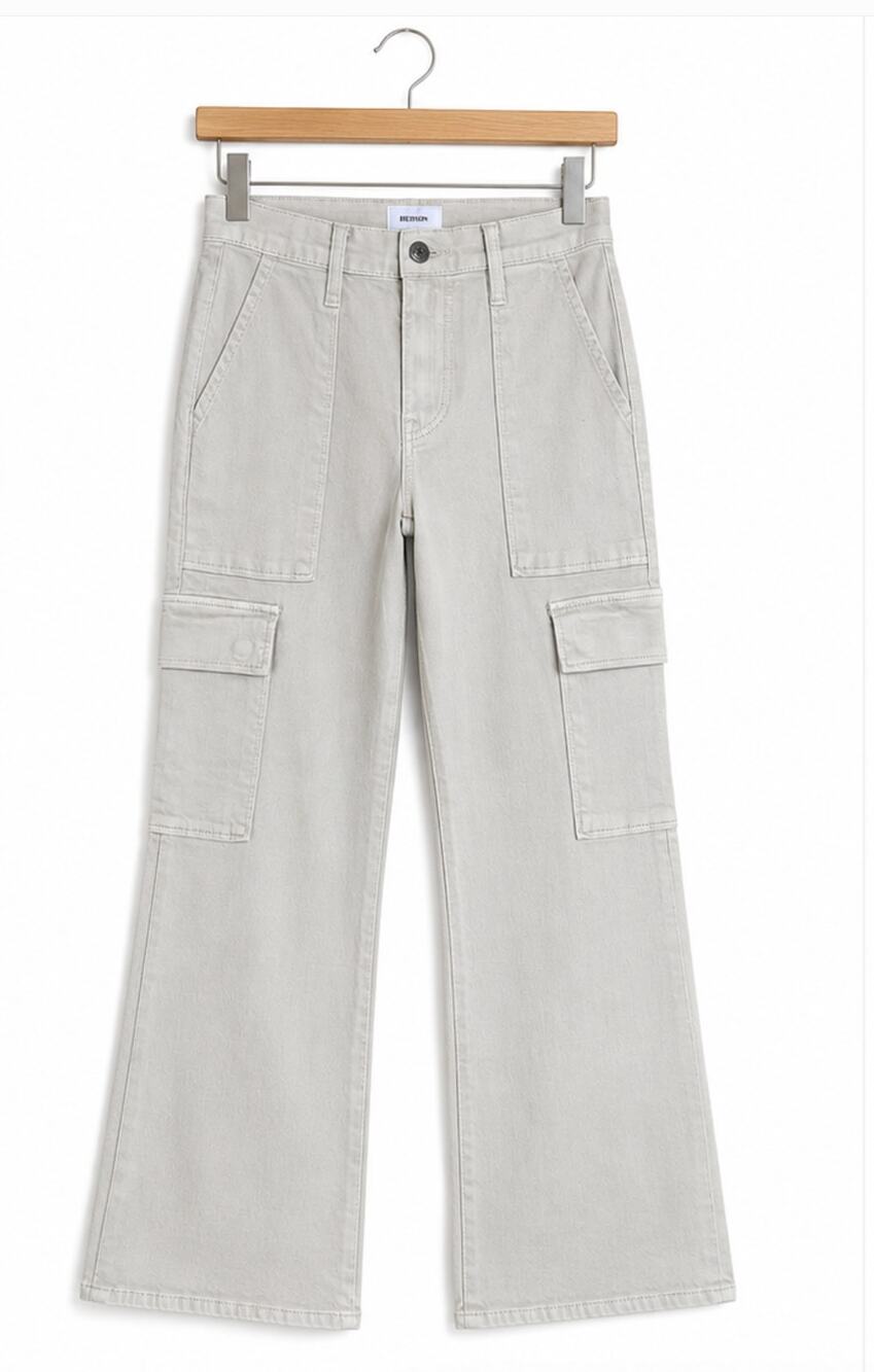 NWT Hudso Rosalie High-Rise Wide-Leg Cargo Pants Size 24